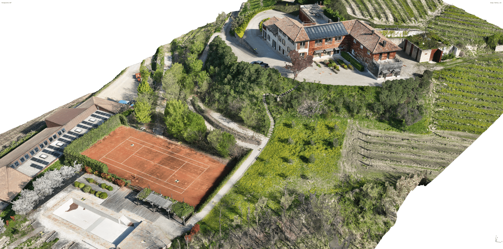 geometra olivero rilievo laser scanner drone edificio residenziale campo tennis piscina provincia cuneo