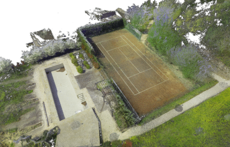 geometra olivero rilievo laser scanner drone edificio residenziale campo tennis piscina provincia cuneo