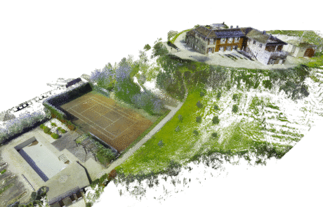 geometra olivero rilievo laser scanner drone edificio residenziale campo tennis piscina provincia cuneo